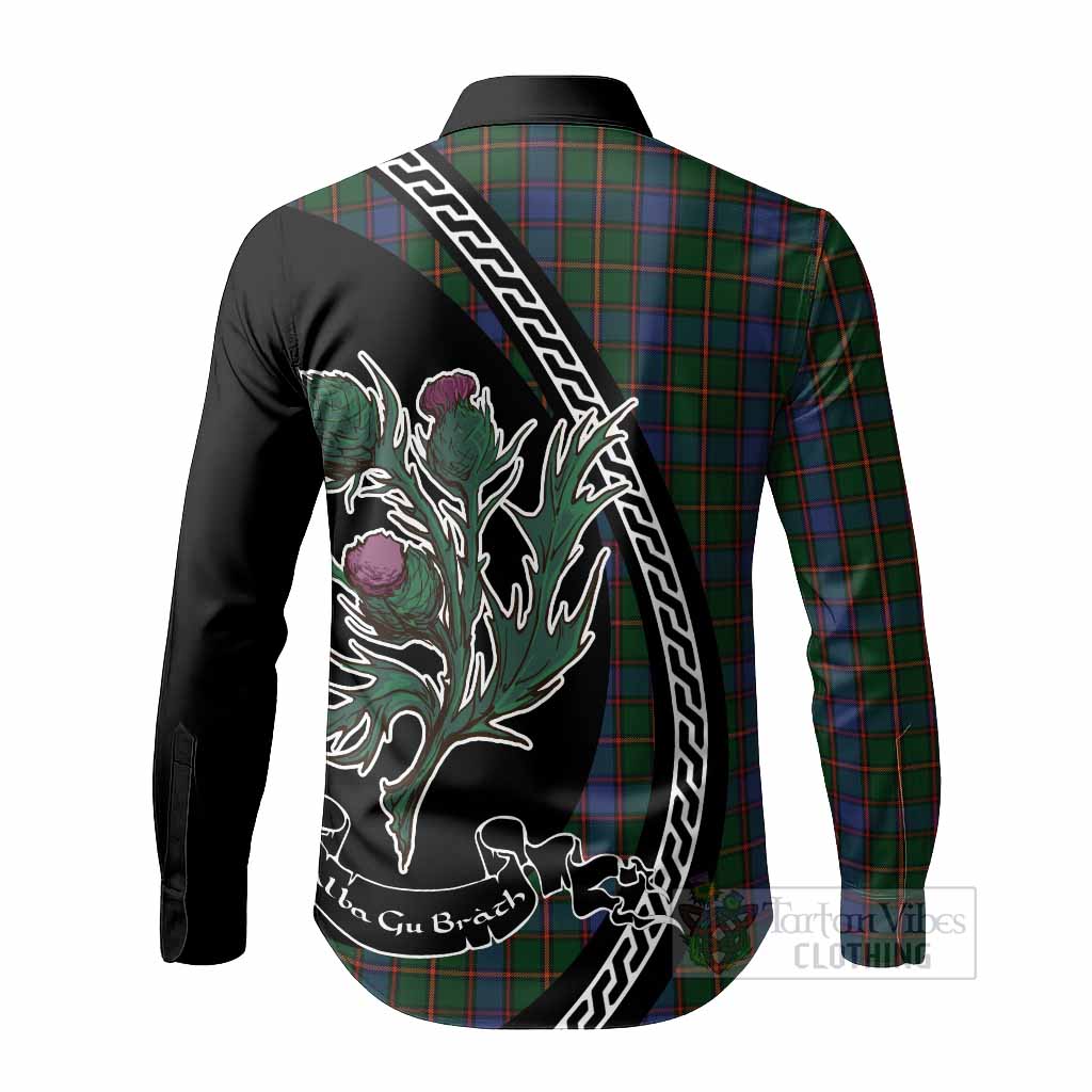 Skene Family Crest Tartan Long Sleeve Button Shirts Alba Thistle Inspired - Tartan Vibes Clothing