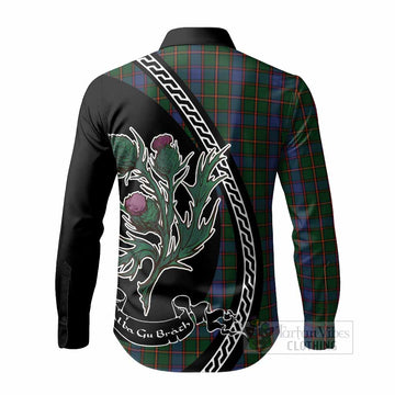 Skene Family Crest Tartan Long Sleeve Button Shirts Alba Thistle Inspired