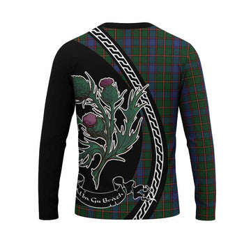 Skene Family Crest Tartan Long Sleeve T-Shirt Alba Thistle Inspired - Tartan Vibes Clothing