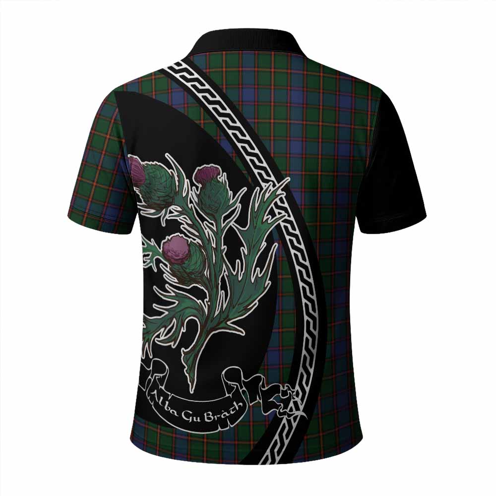 Skene Family Crest Tartan Polo Shirt Alba Thistle Inspired - Tartan Vibes Clothing