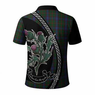 Skene Family Crest Tartan Polo Shirt Alba Thistle Inspired