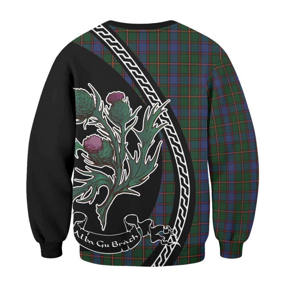 Skene Family Crest Tartan Sweatshirt Alba Thistle Inspired - Tartan Vibes Clothing