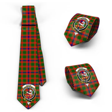 Skene Modern Tartan Classic Necktie with Family Crest