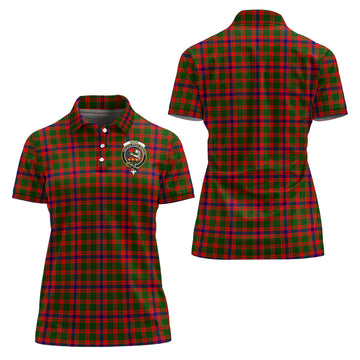 Skene Modern Tartan Polo Shirt with Family Crest For Women