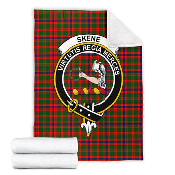 Skene Modern Tartan Blanket with Family Crest
