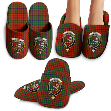 Skene Modern Tartan Home Slippers with Family Crest