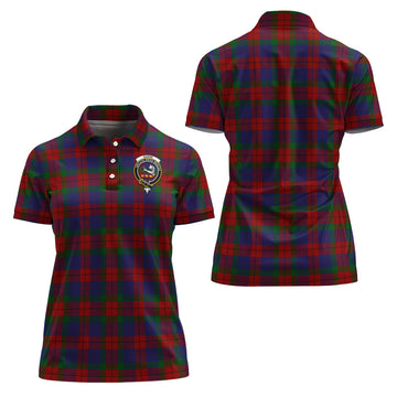 Skene of Cromar Tartan Polo Shirt with Family Crest For Women