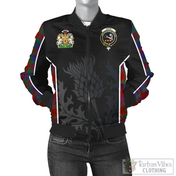 Skene of Cromar Tartan Bomber Jacket with Family Crest and Scottish Thistle Vibes Sport Style