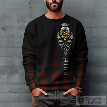 Skene of Cromar Black Tartan Sweatshirt Featuring Alba Gu Brath Family Crest Celtic Inspired