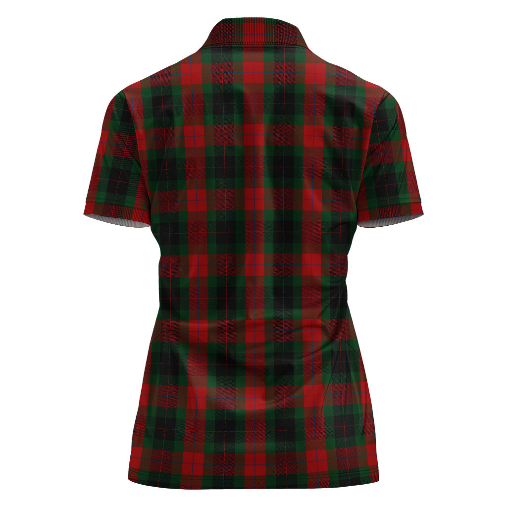 skene-of-cromar-black-tartan-polo-shirt-with-family-crest-for-women