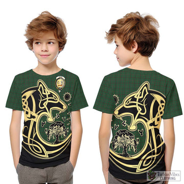 Skene or Tribe of Mar Tartan Kid T-Shirt with Family Crest Celtic Wolf Style Youth XL Size14 - Tartan Vibes Clothing