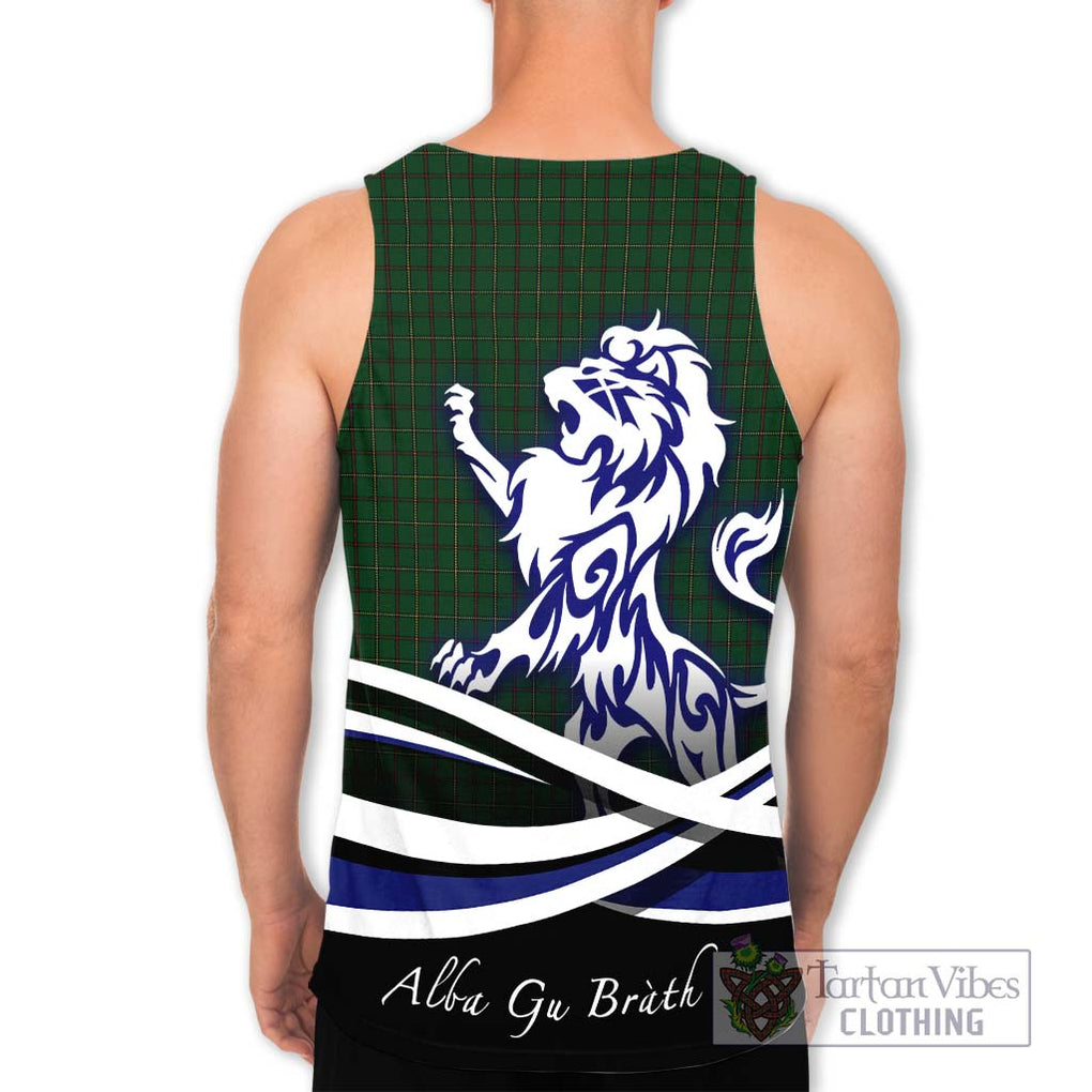 Skene or Tribe of Mar Tartan Men's Tank Top with Alba Gu Brath Regal Lion Emblem - Tartanvibesclothing Shop