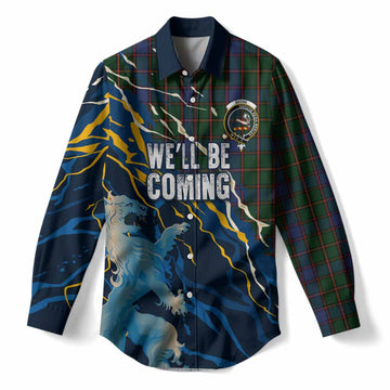 Skene Scotland Tartan Women Casual Shirt WC2026 Football - We'll Be Coming