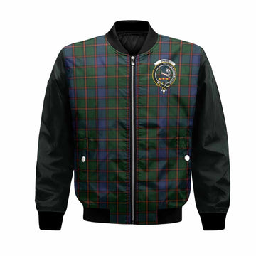 Skene Tartan Accent Bomber Jacket with Family Crest