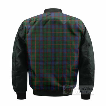 Skene Tartan Accent Bomber Jacket with Family Crest
