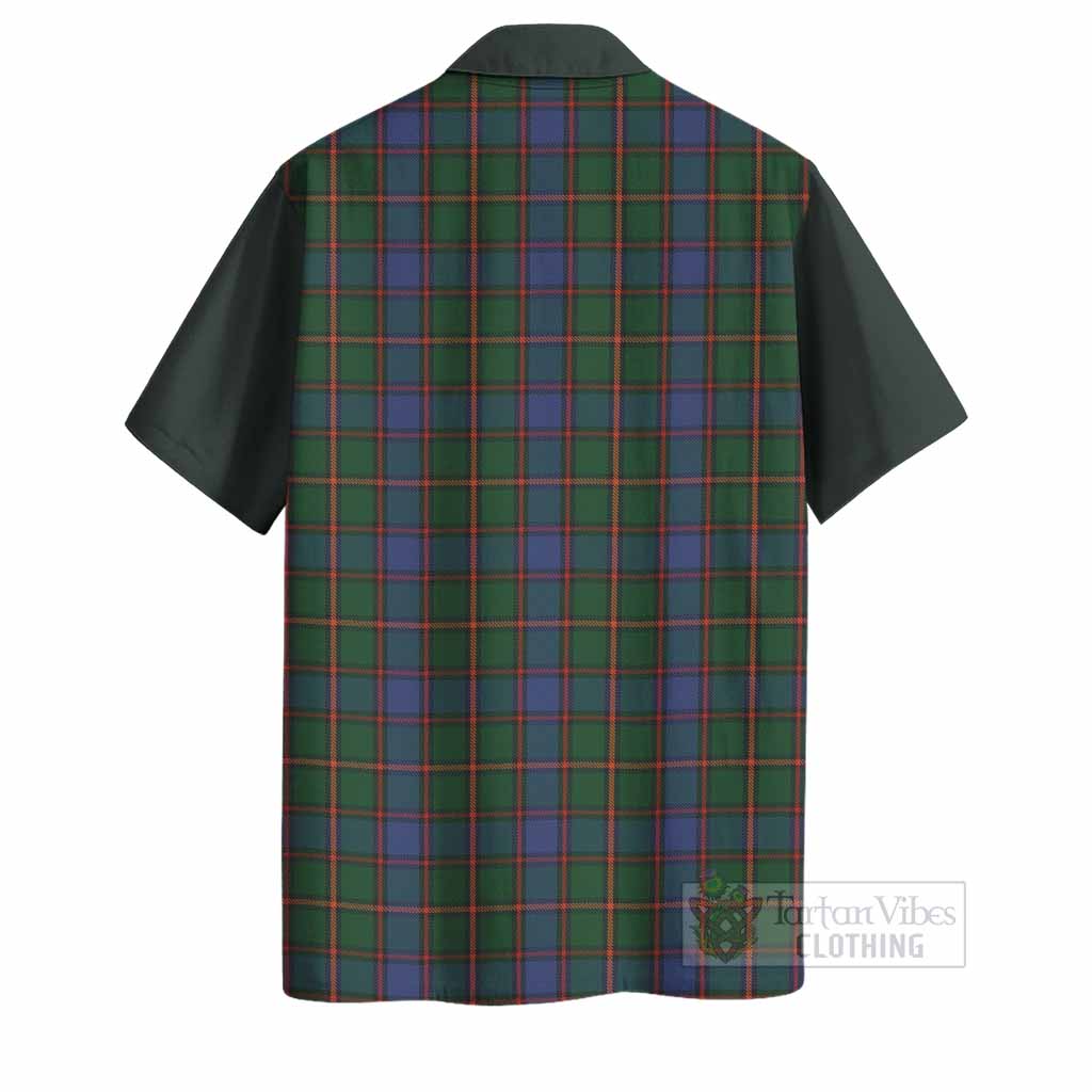 Skene Tartan Accent Hawaiian Shirt with Family Crest