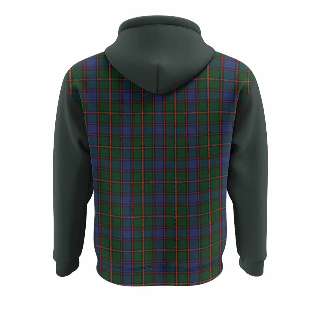 Skene Tartan Accent Hoodie with Family Crest