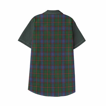 Skene Tartan Accent Kid Hawaiian Shirt with Family Crest