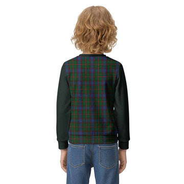 Skene Tartan Accent Kid Knitted Sweatshirt with Family Crest