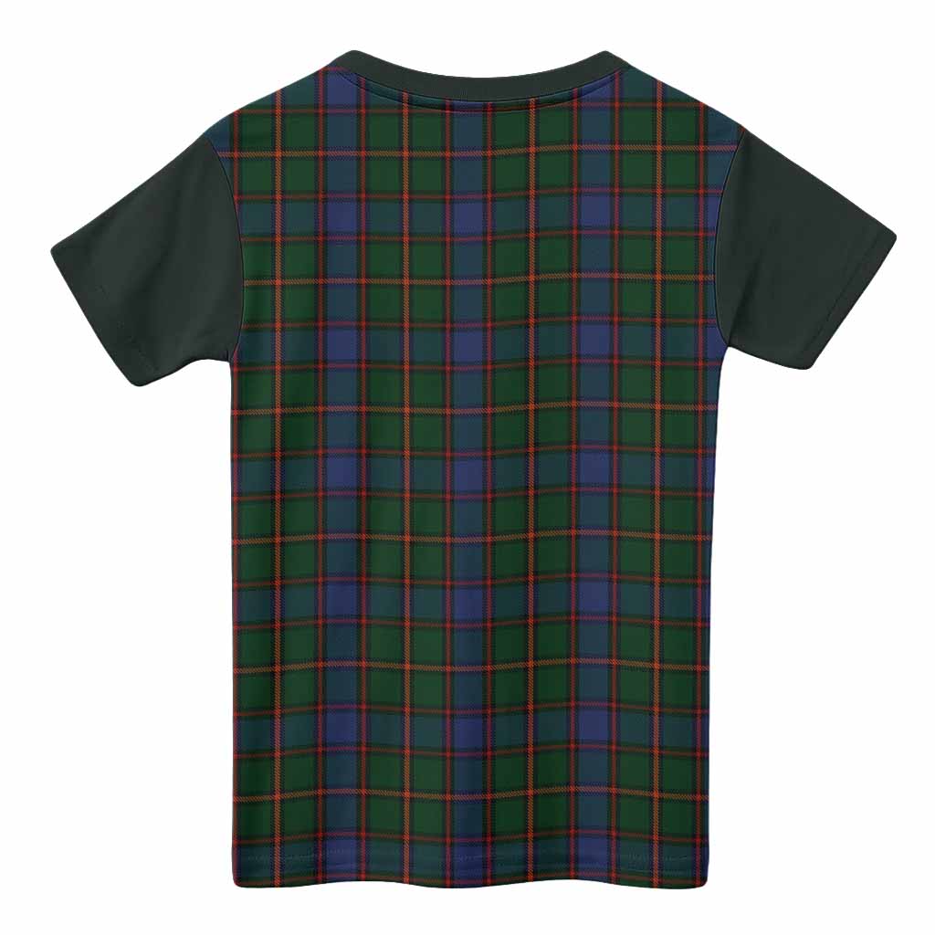 Skene Tartan Accent Kid T-shirt with Family Crest