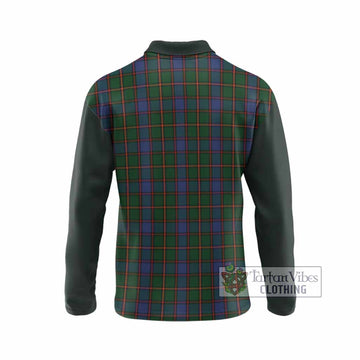 Skene Tartan Accent Long Sleeve Polo Shirt with Family Crest