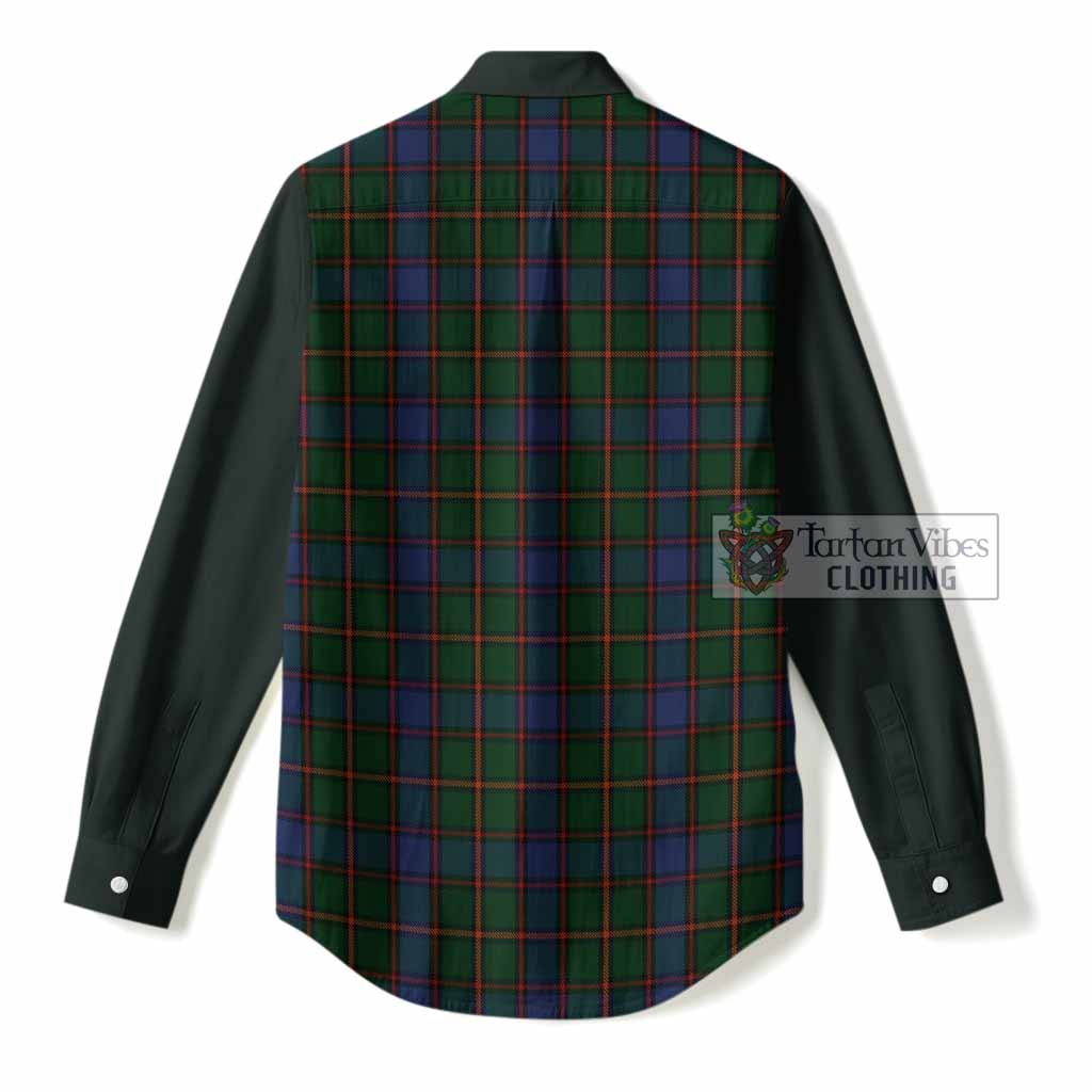 Skene Tartan Accent Women Casual Shirt with Family Crest