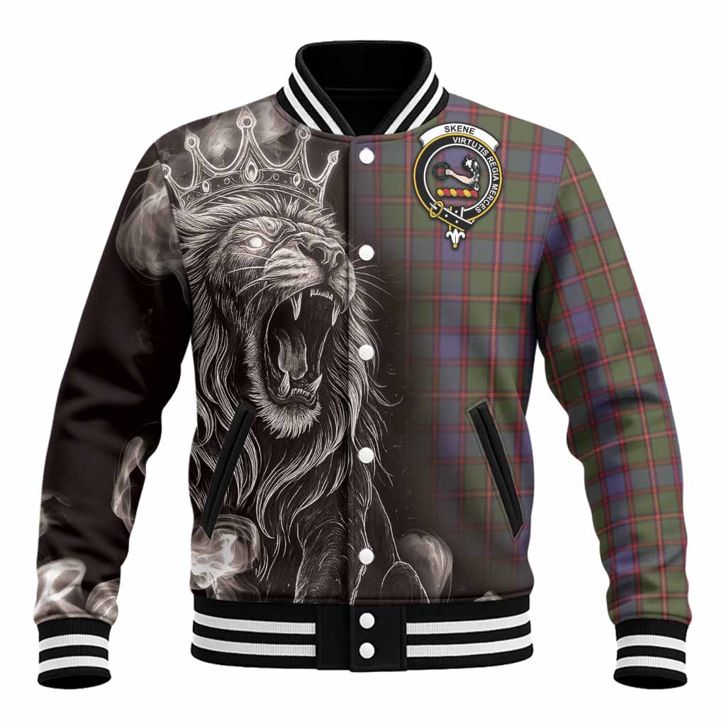 Skene Tartan Baseball Jacket Roaring Lion Heritage