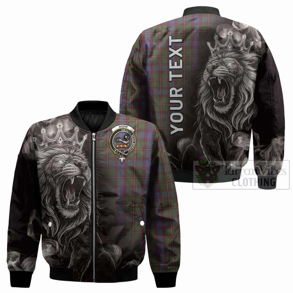 Skene Tartan Bomber Jacket Roaring Lion Heritage