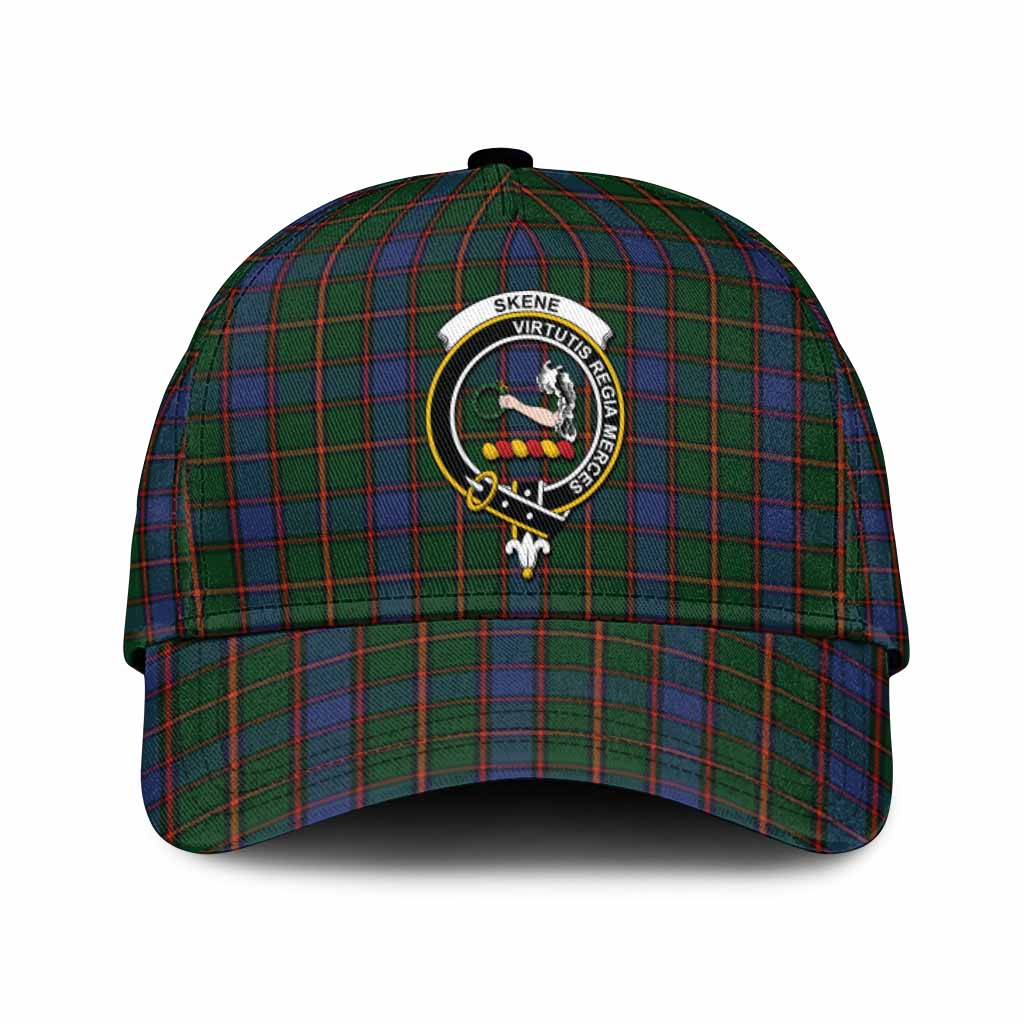 Skene Tartan Classic Cap with Family Crest