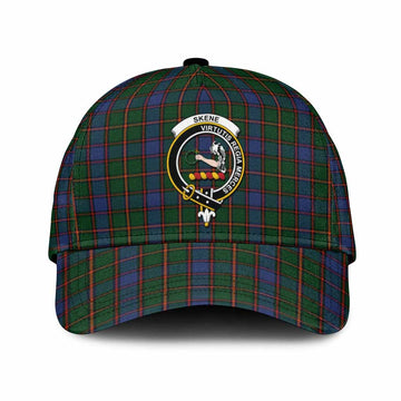 Skene Tartan Classic Cap with Family Crest