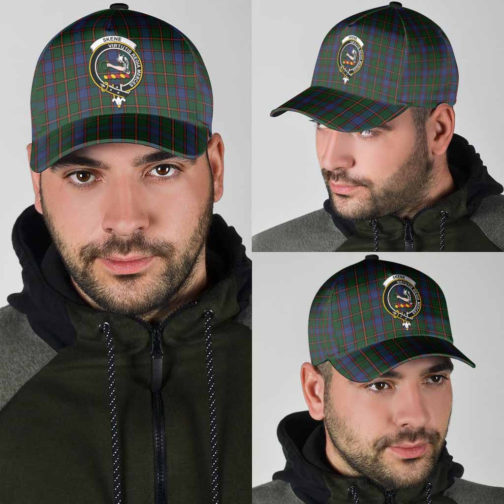 Skene Tartan Classic Cap with Family Crest