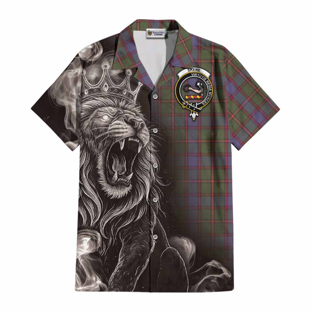 Skene Tartan Cotton Hawaiian Shirt Roaring Lion Heritage