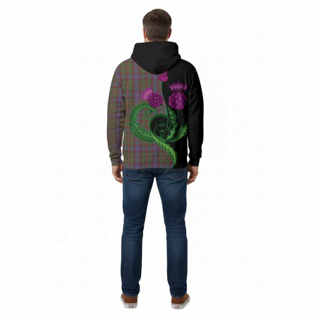 Skene Tartan Cotton Hoodie Traditional Scottish Thistle