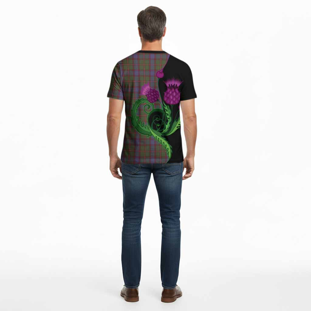 Skene Tartan Cotton T-shirt Traditional Scottish Thistle