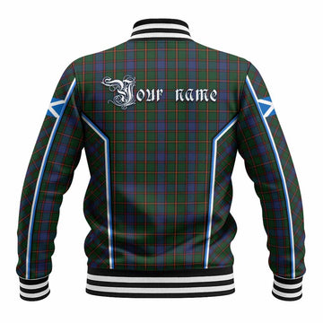 Skene Tartan Crest Baseball Jacket Scotland Coat of Arm Flag Style