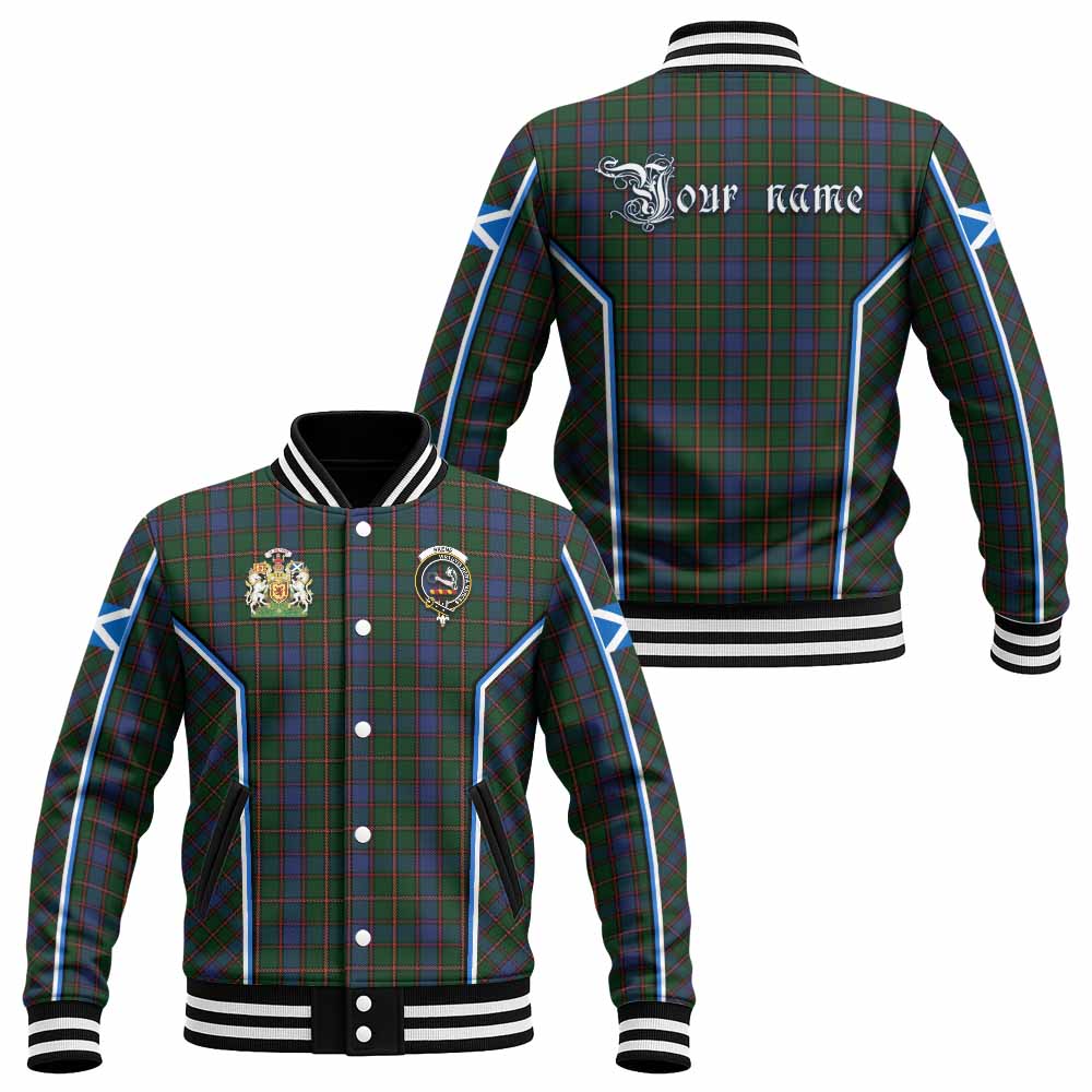 Skene Tartan Crest Baseball Jacket Scotland Coat of Arm Flag Style - Tartan Vibes Clothing
