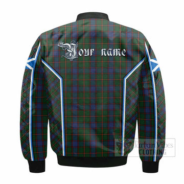 Skene Tartan Crest Bomber Jacket Scotland Coat of Arm Flag Style