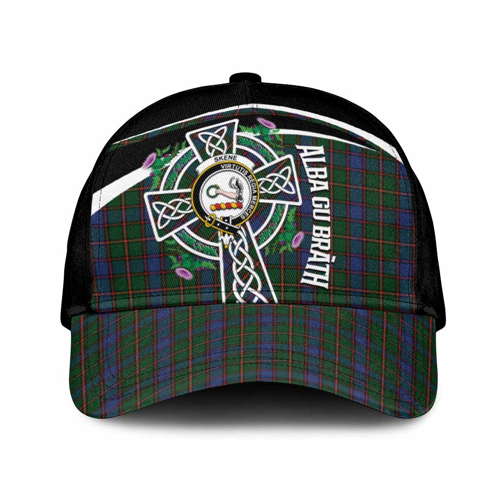 Skene Tartan Crest Classic Cap Scottish Thistle Celtic Cross Alba Gu Brath