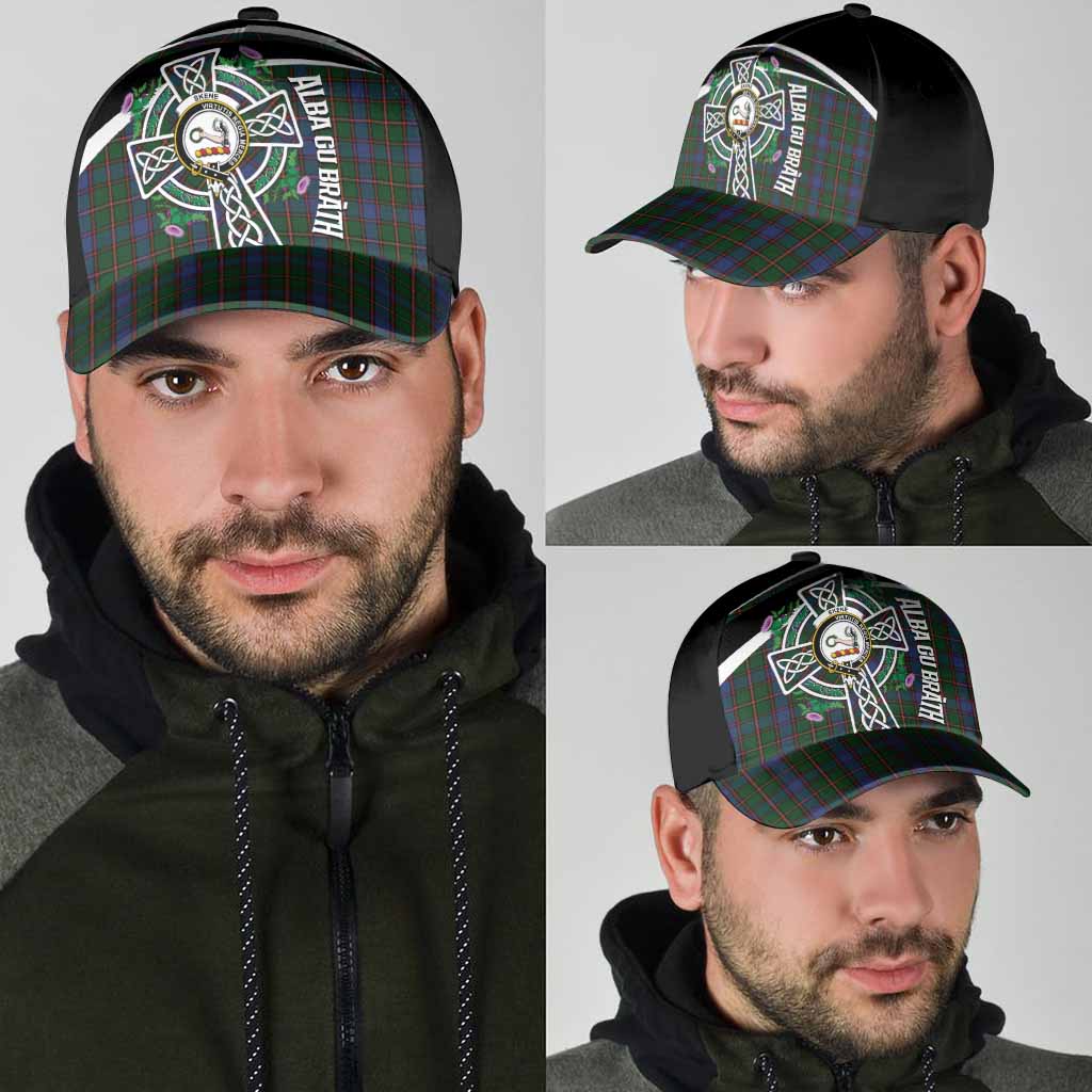 Skene Tartan Crest Classic Cap Scottish Thistle Celtic Cross Alba Gu Brath