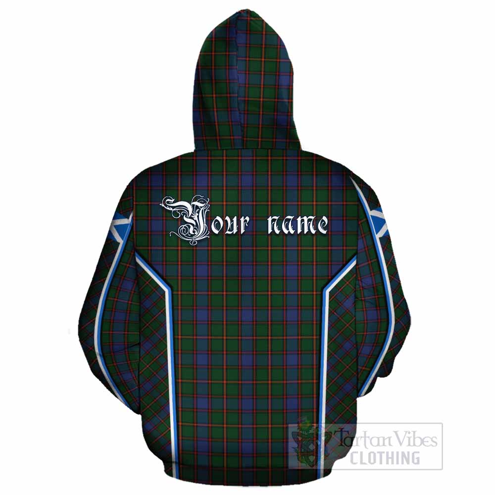 Skene Tartan Crest Cotton Hoodie Scotland Coat of Arm Flag Style - Tartan Vibes Clothing