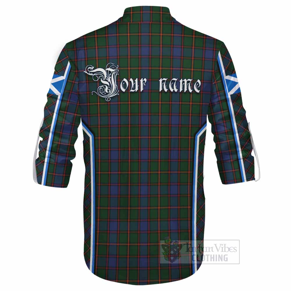 Skene Tartan Crest Ghillie Kilt Shirt Scotland Coat of Arm Flag Style - Tartan Vibes Clothing