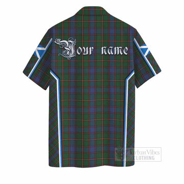 Skene Tartan Crest Hawaiian Shirt Scotland Coat of Arm Flag Style