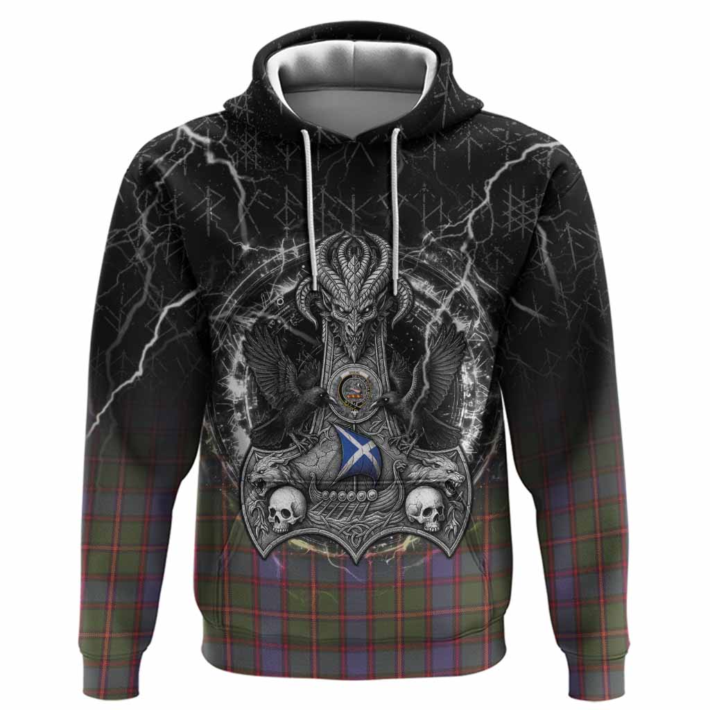 Skene Tartan Crest Hoodie Celtic Odin's Raven Legacy