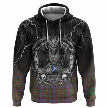 Skene Tartan Crest Hoodie Celtic Odin's Raven Legacy