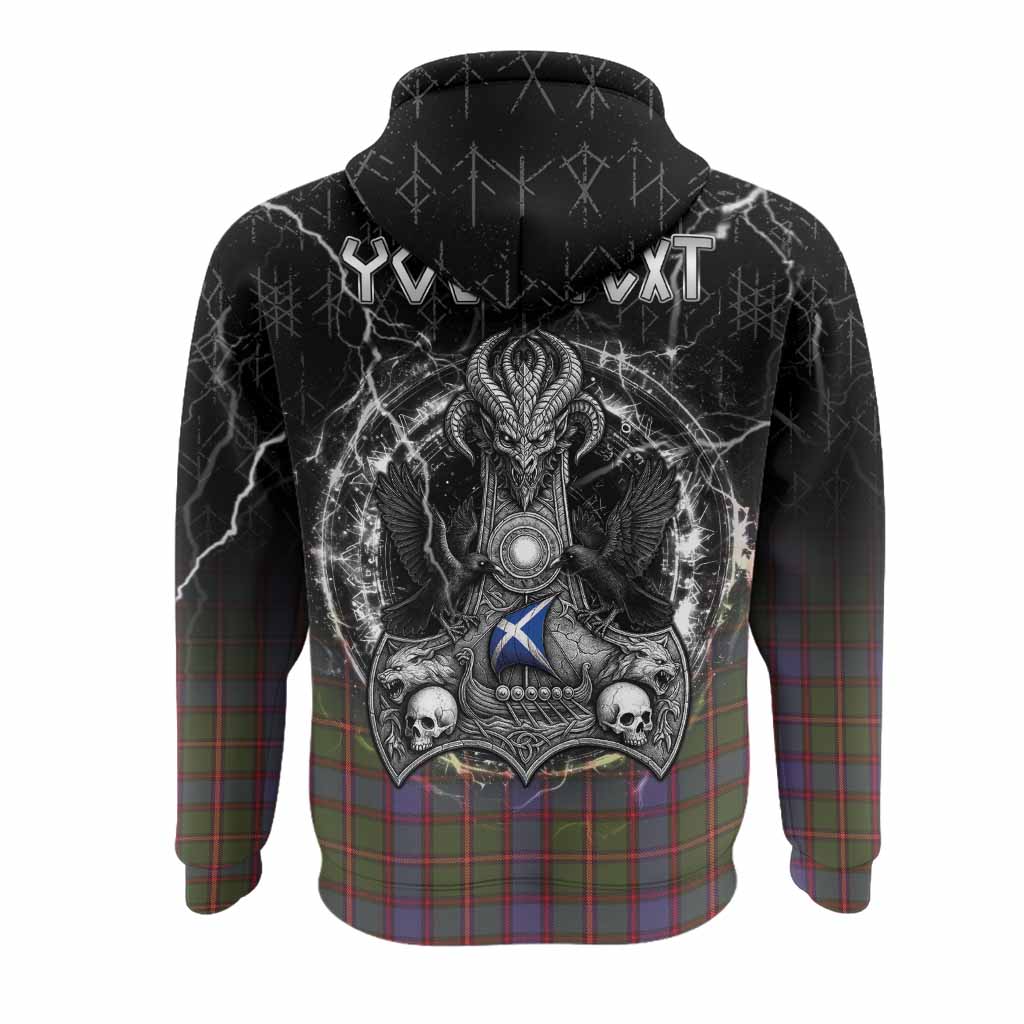 Skene Tartan Crest Hoodie Celtic Odin's Raven Legacy