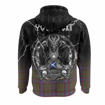 Skene Tartan Crest Hoodie Celtic Odin's Raven Legacy