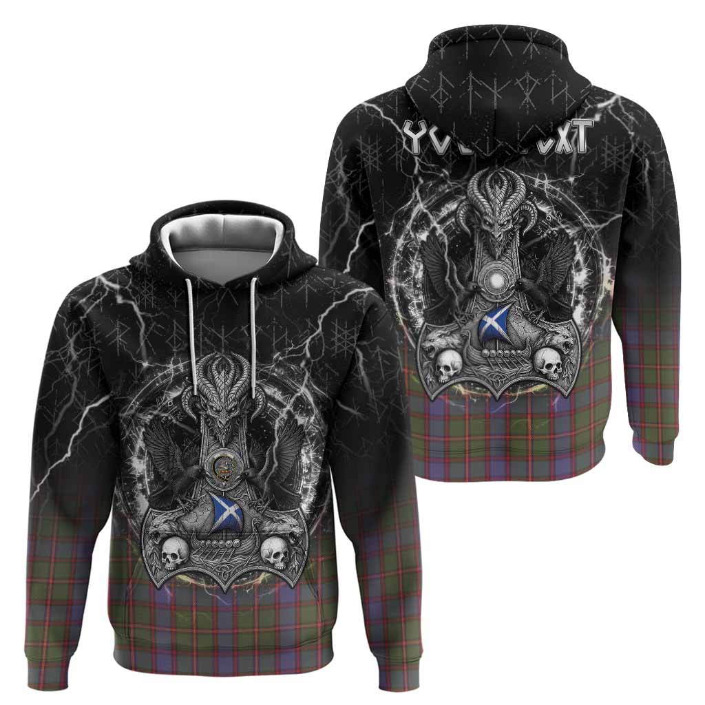 Skene Tartan Crest Hoodie Celtic Odin's Raven Legacy