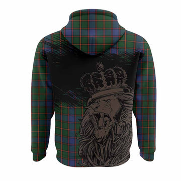 Skene Tartan Crest Hoodie Crowned Lion Heritage Style