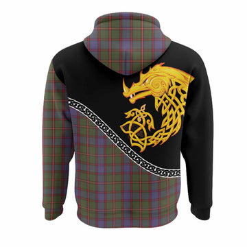 Skene Tartan Crest Hoodie Legendary Dragon Knot Half Style