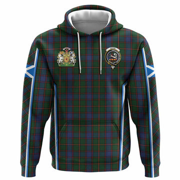 Skene Tartan Crest Hoodie Scotland Coat of Arm Flag Style
